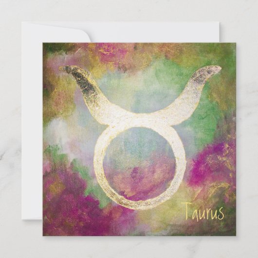 Zodiac: TAURUS-briefkaart Notitiekaartje (Voorkant)