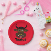 Zodiac Taurus Bull Birthday Party Papieren Bordje (Feest)