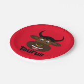 Zodiac Taurus Bull Birthday Party Papieren Bordje (Gekanteld)