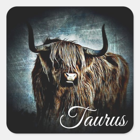 Zodiac Taurus Bull Symbool Astrologie Stickers (Voorkant)