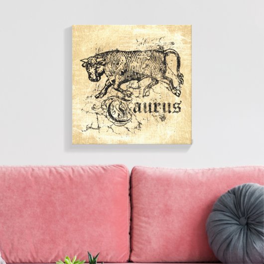 Zodiac Taurus Canvas Afdruk (Insitu (Woonkamer))