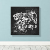 Zodiac  Taurus Canvas Afdruk (Insitu (Houten vloer))