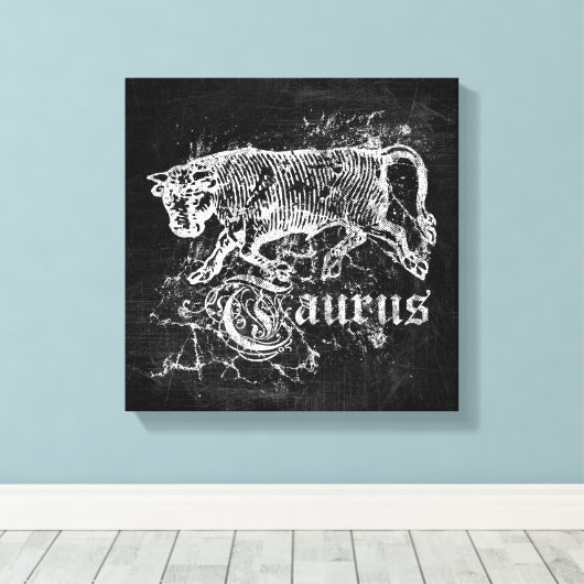 Zodiac  Taurus Canvas Afdruk (Insitu (Houten vloer))