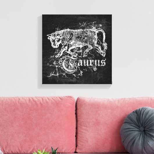 Zodiac  Taurus Canvas Afdruk (Insitu (Woonkamer))