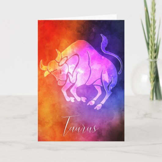 Zodiac: Taurus Colorful Snoep Colors Kaart (Voorkant)
