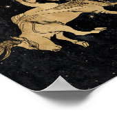 Zodiac Taurus | Cosmic Gold en Black Astrology Poster (Hoek)