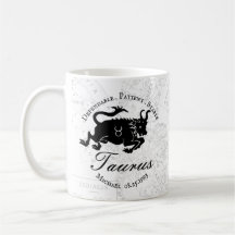 Zodiac Taurus Custom Black White Astrology Traits