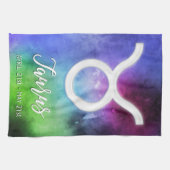 Zodiac: Taurus Dates Theedoek (Horizontaal)