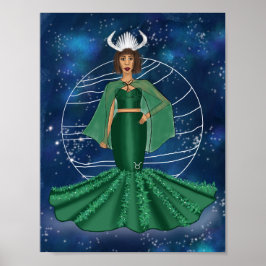 Zodiac Taurus Godin met heersende planeet Venus Poster
