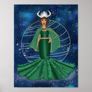Zodiac Taurus Godin met heersende planeet Venus Poster