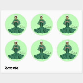 Zodiac Taurus Godin met hoorns Ronde Sticker (Vel)