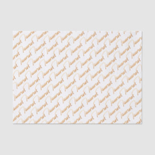 Zodiac "Taurus" Gold Script Tissue Paper Tissuepapier