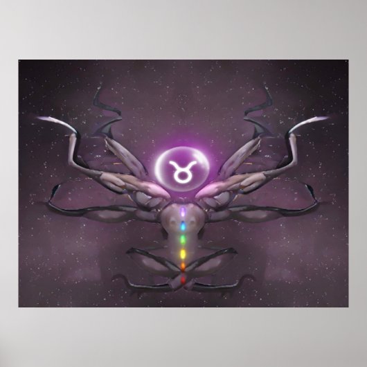 Zodiac Taurus Horoscope Sign Poster (Voorkant)