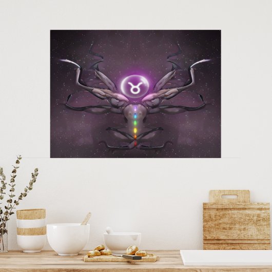 Zodiac Taurus Horoscope Sign Poster (Keuken)