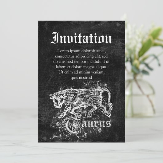 Zodiac Taurus Kaart (Staand voorkant)