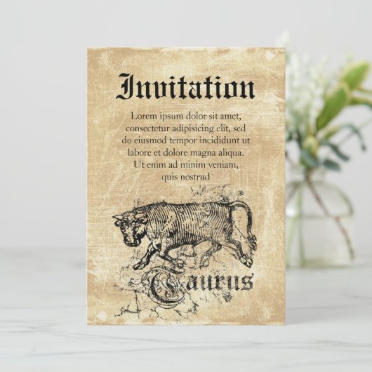  Zodiac Taurus Kaart (Staand voorkant)