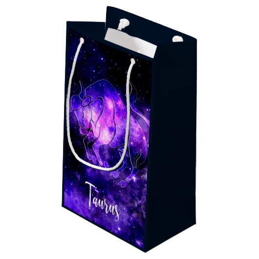 Zodiac: Taurus Klein Cadeauzakje (Achterkant Gekanteld)