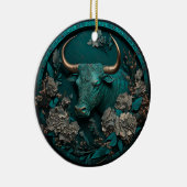 Zodiac Taurus Metal Art Keramisch Ornament (Rechts)
