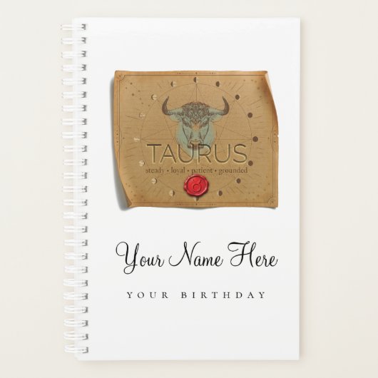 Zodiac - Taurus - Personalized Day Planner (Voorkant)
