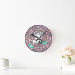 Zodiac Taurus Schattigee Kat Wiel Planet Astrologi Ronde Klok
