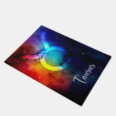 Zodiac: Taurus Space Rainbow Deurmat (Schuin)