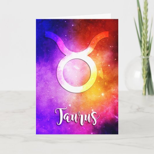 Zodiac: Taurus Space Snoep Kaart (Voorkant)