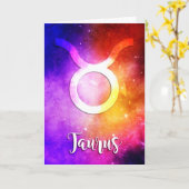 Zodiac: Taurus Space Snoep Kaart (Gele Bloem)
