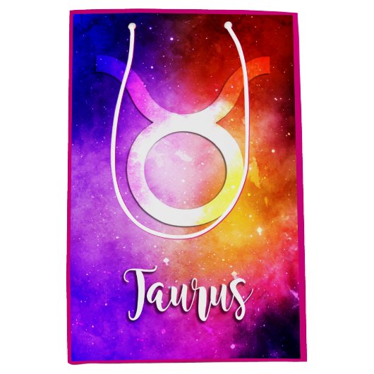 Zodiac: Taurus Space Snoep Medium Cadeauzakje (Voorkant)