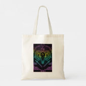 Zodiac-teken Aries Tarot-kaart Canvas tas (Achterkant)