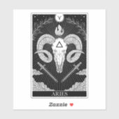 Zodiac-teken Aries Tarot Sticker (Vel)