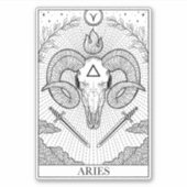 Zodiac-teken Aries Tarot Sticker (Voorkant)