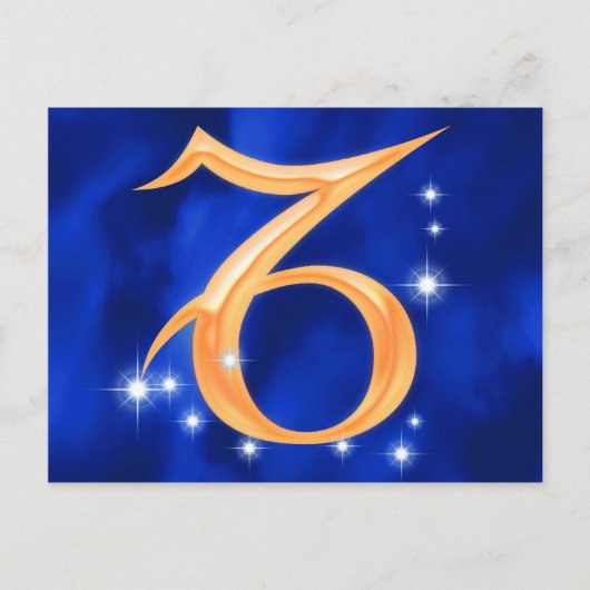 Zodiac-teken Capricorn Briefkaart (Voorkant)