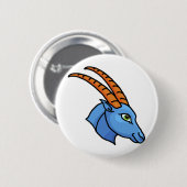 Zodiac-teken Capricorn Ronde Button 5,7 Cm (Voorkant /achterkant)