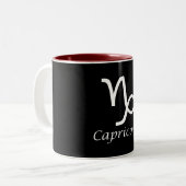 Zodiac-teken "Capricorn" Tweekleurige Koffiemok (Voorkant links)