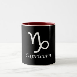 Zodiac-teken "Capricorn" Tweekleurige Koffiemok