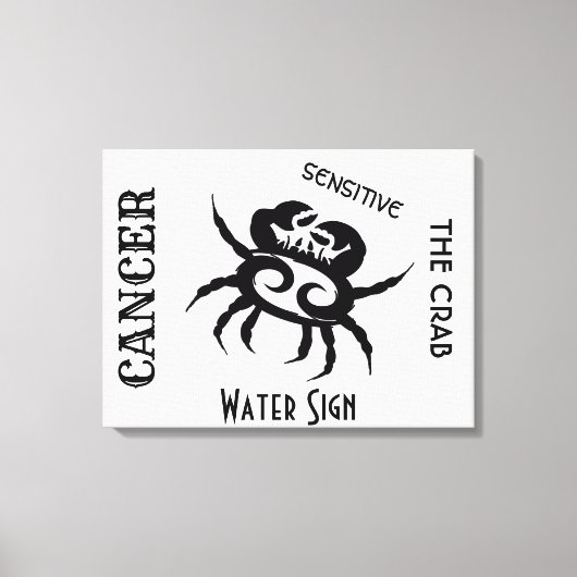 Zodiac-teken en symbool voor kanker canvas afdruk (Voorkant)