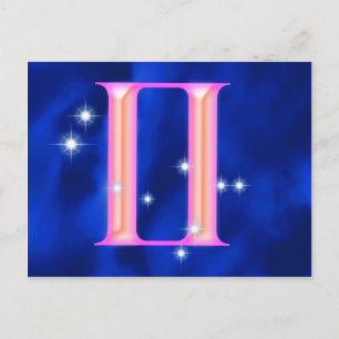 Zodiac-teken Gemini Briefkaart