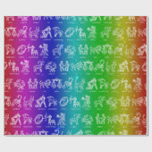 Zodiac teken het verpakken document (Regenboog vlo Cadeaupapier (Vlak)