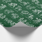 Zodiac teken inpakpapier (groen) (Hoek)