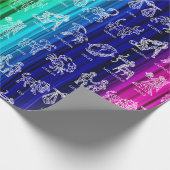 Zodiac teken inpakpapier (heldere regenboog) (Hoek)