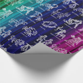 Zodiac teken inpakpapier (regenboog) (Hoek)