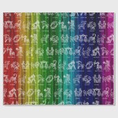 Zodiac teken inpakpapier (regenboog) (Vlak)