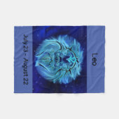 Zodiac-teken Leo Fleece Deken (Voorkant (Horizontaal))