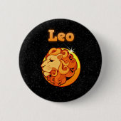 Zodiac-teken Leo Ronde Button 5,7 Cm (Voorkant)