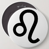 Zodiac-teken Leo Ronde Button 6,0 Cm (Voorkant /achterkant)