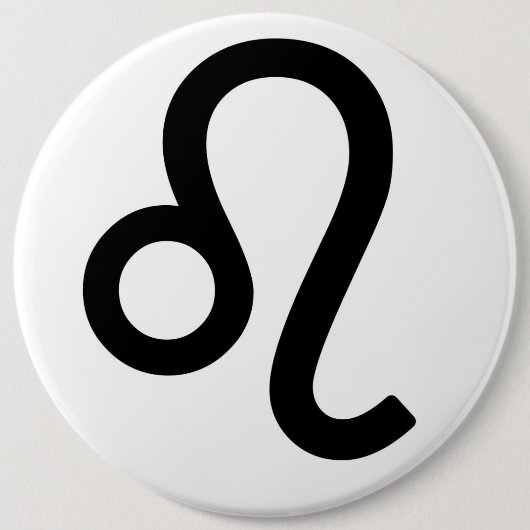 Zodiac-teken Leo Ronde Button 6,0 Cm (Voorkant)