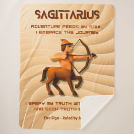 Zodiac-teken Modern 3D Astrologie Design Sherpa Deken
