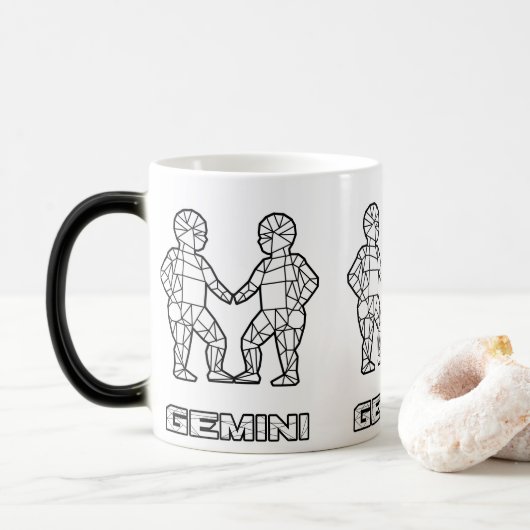 Zodiac Teken Mok: Gemini Magische Mok (Met donut)