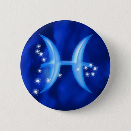 Zodiac-teken Pisces Ronde Button 5,7 Cm (Voorkant)