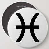 Zodiac-teken Pisces Ronde Button 6,0 Cm (Voorkant /achterkant)